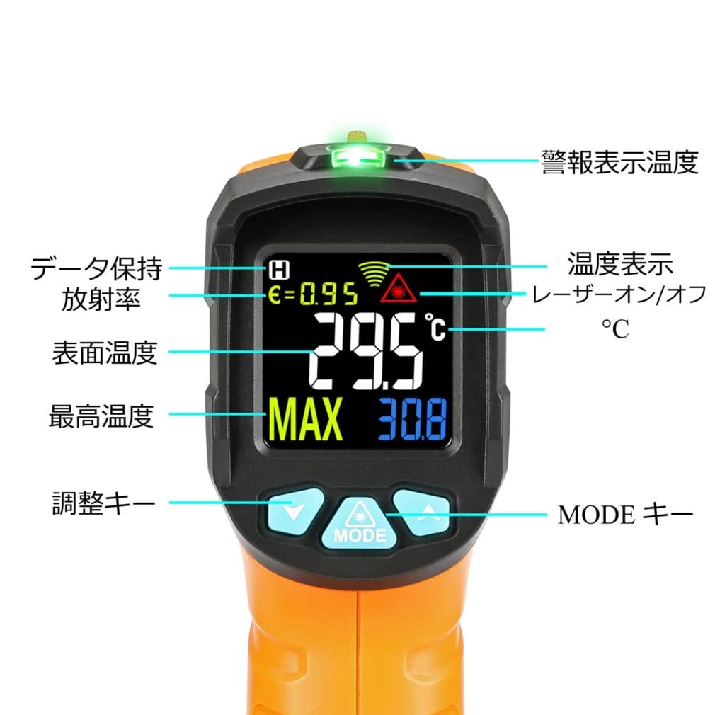 非接触レーザー温度計 デジタル温度計