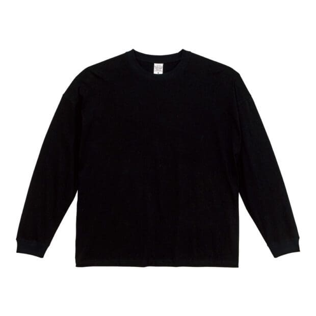 United Athle ユナイテッドアスレ 5509-01 5.6オンス ビッグシルエット ロングスリーブ Tシャツ ブラック