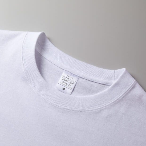 United Athle ユナイテッドアスレ ua5509-01 5.6オンス ビッグシルエット ロングスリーブ Tシャツ 襟部分 United Athle ユナイテッドアスレ ua5509-01 5.6オンス ビッグシルエット ロングスリーブ Tシャツ 襟部分