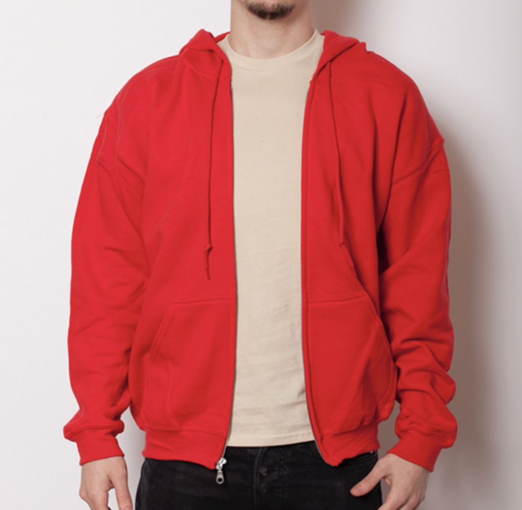 GILDAN 18600 8.0 oz ヘビーブレンドZIPパーカー | シルクスクリーン