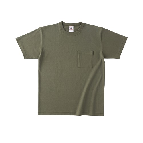 OE1119 オープンエンド マックスウェイト バインダーネック ポケットTシャツ