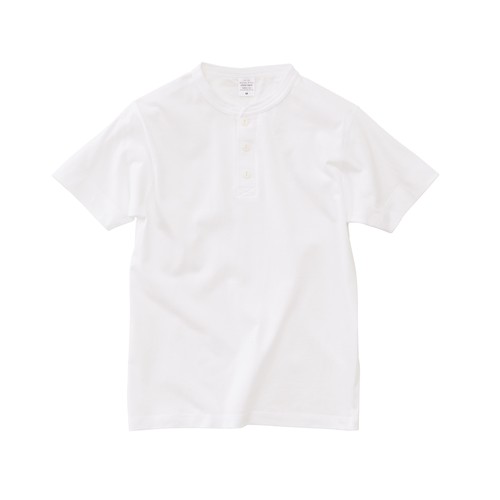5004-01 5.6オンス ヘンリーネック Tシャツ